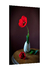 PLACA DECORATIVA - VASO TULIPA VERMELHA FLORES