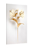 PLACA DECORATIVA - FLORAL DOURADO E BRANCO TAMANHO:40x26,6cm