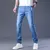 Calça Jeans termica com lã flanelada reta masculina, slim fit (Produto importado) - loja online