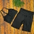 Conjunto Short meia perna G e top aquarela preto. - comprar online