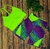 Conjunto Short com recorte e top verde neon. - comprar online