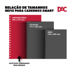 Imagem do Refil de folhas para Cadernos Smart Universitário com 48 Folhas Coloridas e Pauta Branca – 3742RE