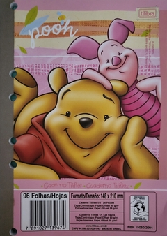 Refil Caderno Argolado Tiliflex Pooh 6 furos Tilibra