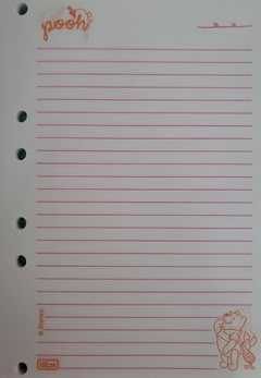 Refil Caderno Argolado Tiliflex Pooh 6 furos Tilibra - comprar online