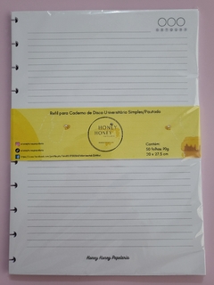 Refil Simples para Caderno de Disco - Honey Honey