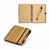 Bloco de notas com capa de bambu e caneta - 93485