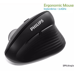 Mouse Philips Ergo Vertical M614 Spk7614 Inalambrico 1600dp - comprar online