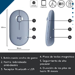 MOUSE M350 PEBBLE - tienda online