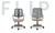 Cadeira para escritório executiva giratória 43503 - Assento com regulagem de altura - Encosto fixo - Linha Flip Light - Braço SL New PP - Estru. cinza na internet