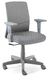 Cadeira para escritório giratória executiva 17301 - Braço SL Cinza - SYNCRON - Linha Moov - Encosto em plástico com Capa Estofada Lisa ou Diamante