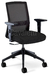 Cadeira para escritório giratória executiva 17101 - Braço MC Cinza - SYNCRON - Linha Moov - Encosto em tela - Cavaletti - Base em Nylon UP