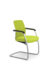 Cadeira para escritório fixa aproximação estrutura (SI) e braços prata integrados 40106 SI - Linha Idea - Cavaletti