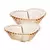 Conjunto 2 Bowls de Cristal Coração Pearl Âmbar Metalizado 15cm x 13cm x 5cm - Wolff