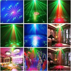 Disco Stage DJ Party Projetor Laser, Voz Ativada, Vermelho, Verde, Blue Strobe L - comprar online