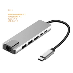 Rankman USB Tipo C Hub para RJ45 4K HDTV VGA SD TF Leitor de Cartão USB 3.0 2.0 - comprar online