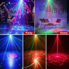 Disco Stage DJ Party Projetor Laser, Voz Ativada, Vermelho, Verde, Blue Strobe L - comprar online