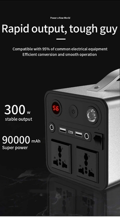 Power Supply Station Gerador Solar, 300W, 90000mAh, bateria de reposição port? - loja online