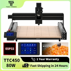 Duas árvores TTC450 120W Laser Engraving Machine Fresa para DIY Madeira CNC Rou