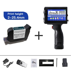 Phezer Handheld Inkjet Printer, Impressora de etiquetas, QR Bar Código do lote,