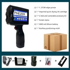 Imagem do Phezer Handheld Inkjet Printer, Impressora de etiquetas, QR Bar Código do lote,