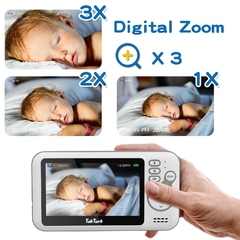 4.3 Polegada monitor de vídeo do bebê com zoom digital câmera de vigilância - awaregift