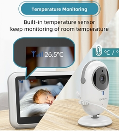 Imagem do 4.3 Polegada monitor de vídeo do bebê com zoom digital câmera de vigilância