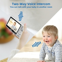 4.3 Polegada monitor de vídeo do bebê com zoom digital câmera de vigilância - awaregift