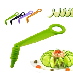 Fatiador espiral lâmina cortador de cortador de mão pepino cenoura batata legu - loja online
