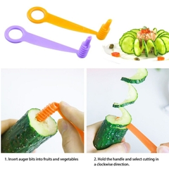 Fatiador espiral lâmina cortador de cortador de mão pepino cenoura batata legu - comprar online