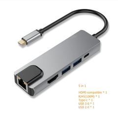 Rankman USB Tipo C Hub para RJ45 4K HDTV VGA SD TF Leitor de Cartão USB 3.0 2.0 - loja online