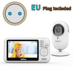 Imagem do 4.3 Polegada monitor de vídeo do bebê com zoom digital câmera de vigilância
