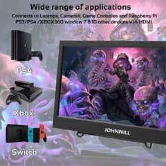Monitor portátil do jogo do computador do IPS HD LCD, pi da framboesa, PS3, PS4