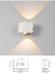 Luminária de Parede moderna em Alumínio, LED para cima e para baixo, para quarto, sala, corredor, interior e exterior 2w 4w 6w 8w - loja online