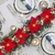 Guirlanda de Natal com flor artificial, Luz de Natal, Interior e Exterior, Decoração na internet