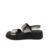 MOLECA SANDALIA BIRK FEMININA PRETO E DOURADO