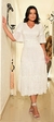 Vestido Midi Evase branco