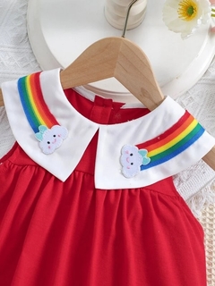 Bebé Vestido smock de arcoíris cinta de cuello hermoso en internet
