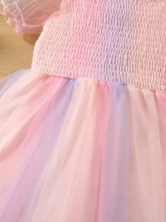 Niñas Vestido de malla de tul de manga farol en internet