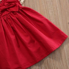 Hermoso vestido rojo intenso casual en internet