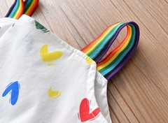 Nuevos vestidos para niñas, tirantes de hombro de arcoíris - comprar en línea