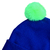 gorro de ribana azul pompom verde neon - Unino
