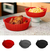 Forma De Silicone Antiaderente C/Alça Para AirFryer 19x7cm Vermelho