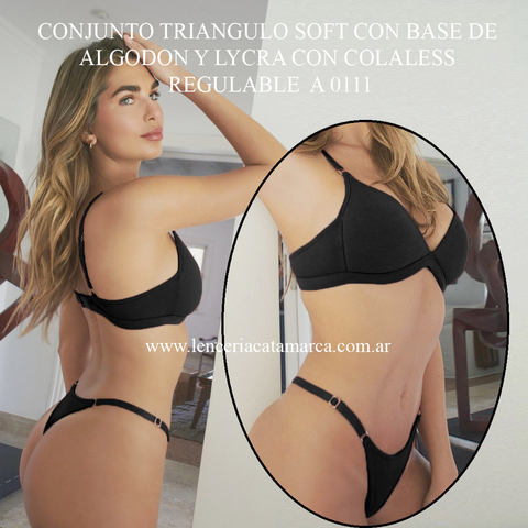 Sexy Bikini Tanga Colaless De Tiras Copas Triángulo Mujer