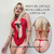 LADY BODY DE ENCAJE REGULABLE CON CINTAS ROJO 105R