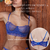 VICTORIA COSSY CORPIÑO CORSELETTE DE PUNTILLA AZUL AERO Y DURAZNO 120 CAMASIA