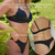 ANDRESSA CONJUNTO TRIANGULO SOFT DE MICROFIBRA Y TUL CON LYCRA CON ENVIVADO ANDRESSA Y COLALESS NEGRO A 1257N