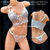 ANDRESSA CONJUNTO BUSTIER DE TUL BORDADO CON ARO TAZA FORRADA Y COLALESS REGULABLE BLANCO E 2048 E 2148B