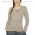 ETIQUETA CAMISETA MANGAS LARGAS DE ALGODON CON APLIQUE EN CUELLO BEIGE 3460BE