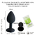 ST PLUG ANAL DE SILICONA ATERCIOPELADA CHICO CON STRASS NEGRO 372400184