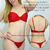 LODY CONJUNTO TAZA SOFT CON ARO DE PUNTILLA Y MICROFIBRA Y COLALESS REGULABLE ROJO 5180R